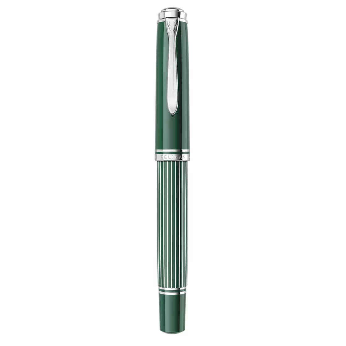 Souverän M815 Metal Striped Green Fountain Pen * Pelikan Special Edition EF