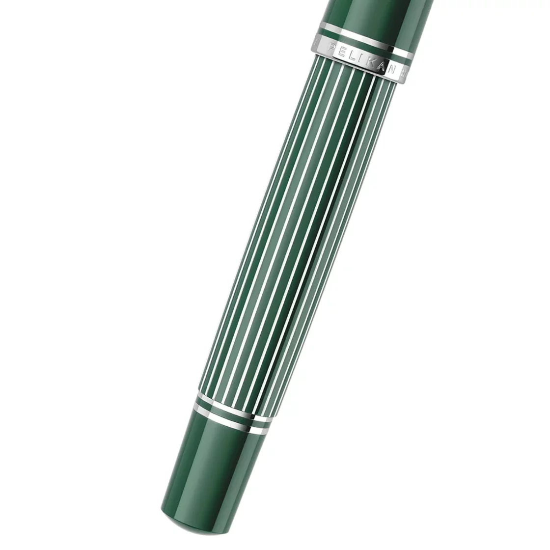 Souverän M815 Metal Striped Green Fountain Pen * Pelikan Special Edition EF