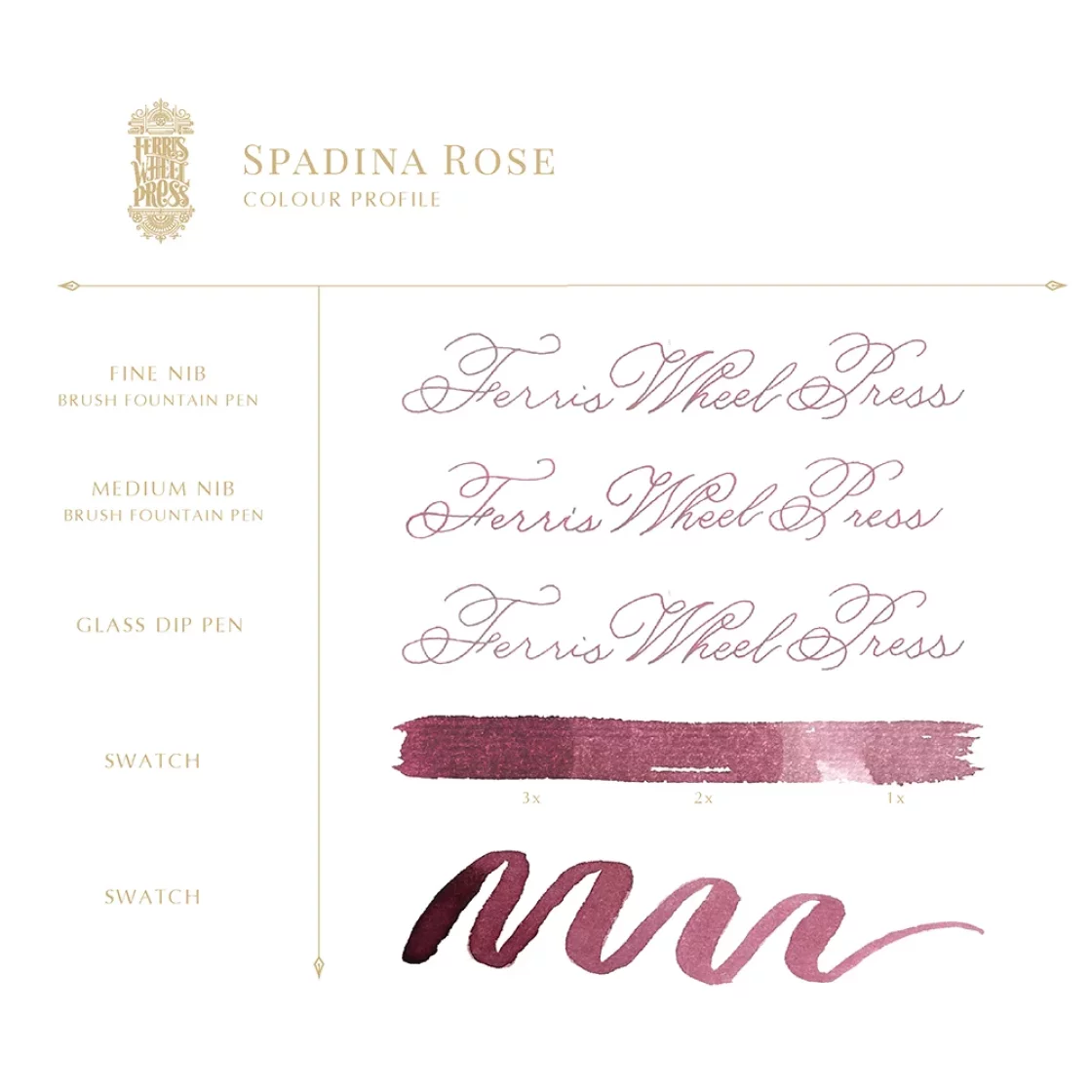 Spadina rose, ink 38ml * Ferris Wheel Press