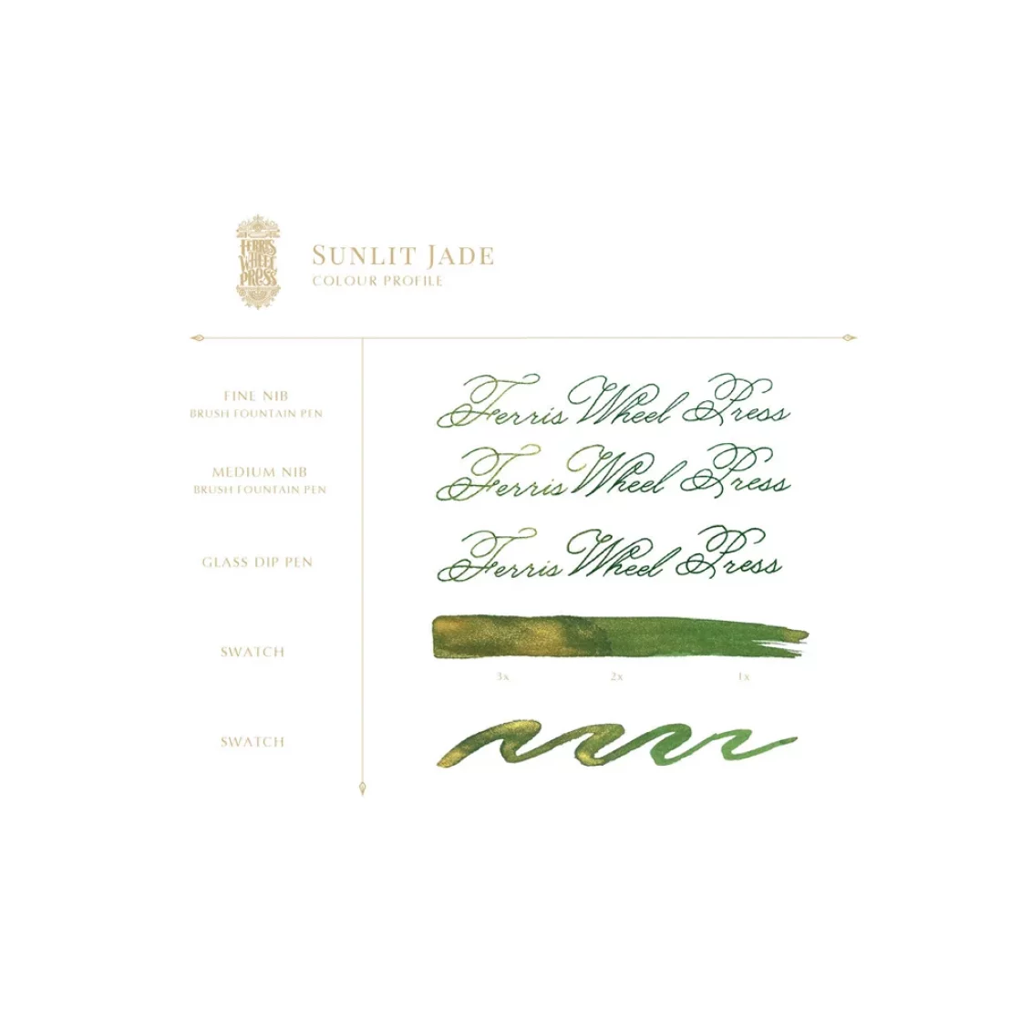 Sunlit Jade, 38ml ink, Lunar new year edition * Ferris Wheel Press