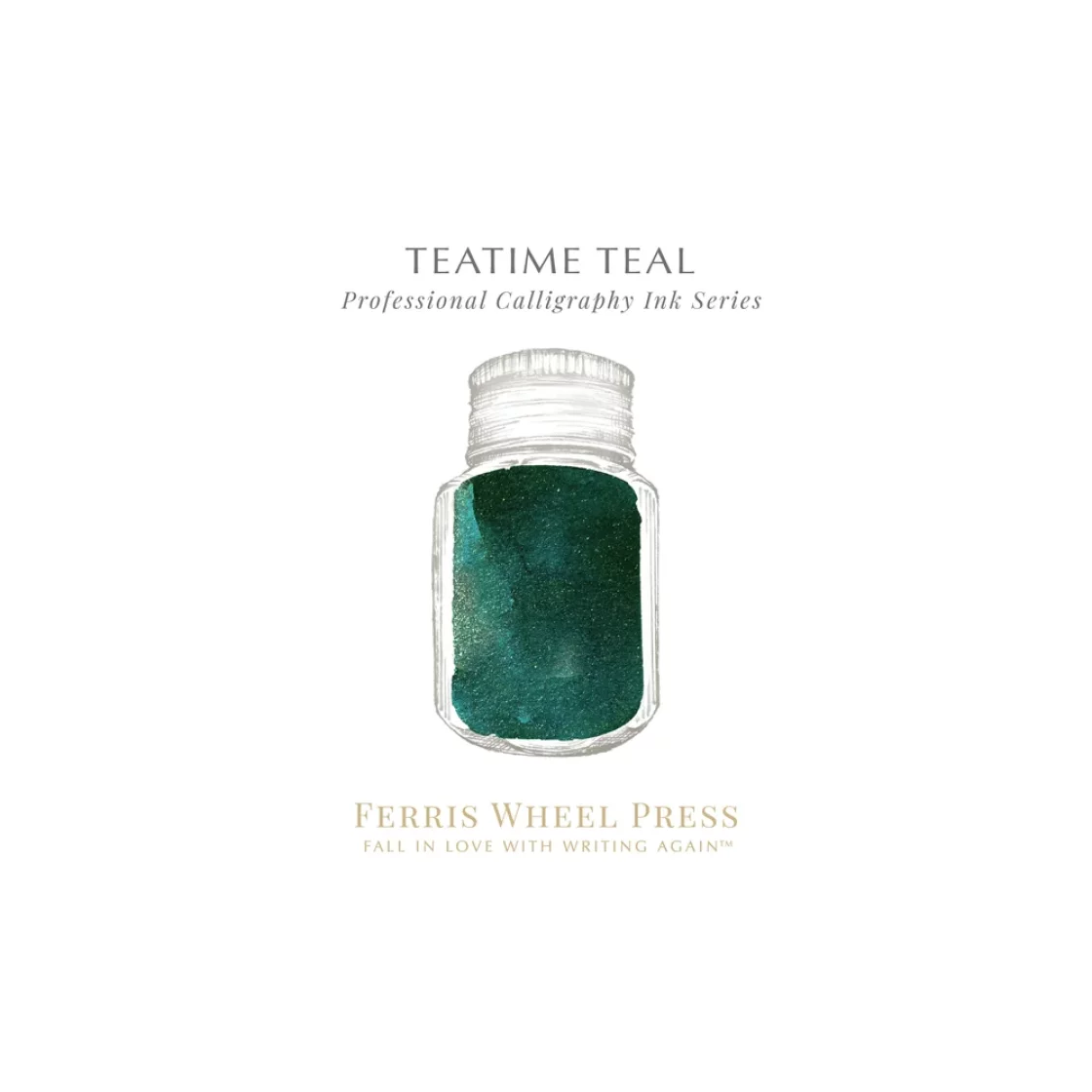 Teatime teal, calligraphy ink 28ml * Ferris Wheel Press