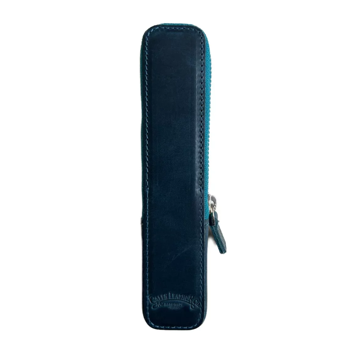 Zippered Single Pen Case Oversized Ocean Blue * Galen Leather