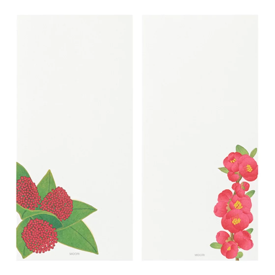 75.3 Red Winter Message Pad * Midori
