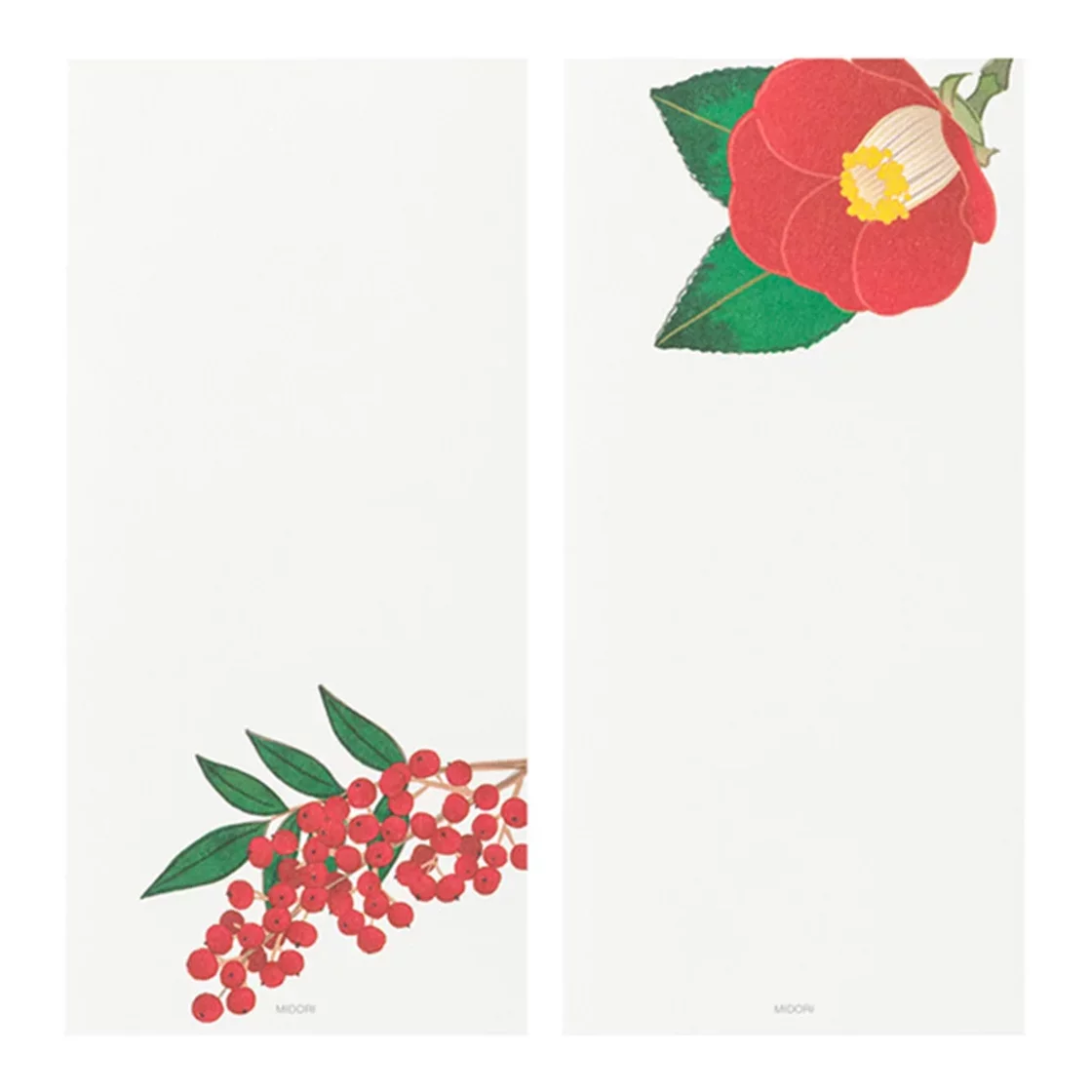 75.3 Red Winter Message Pad * Midori