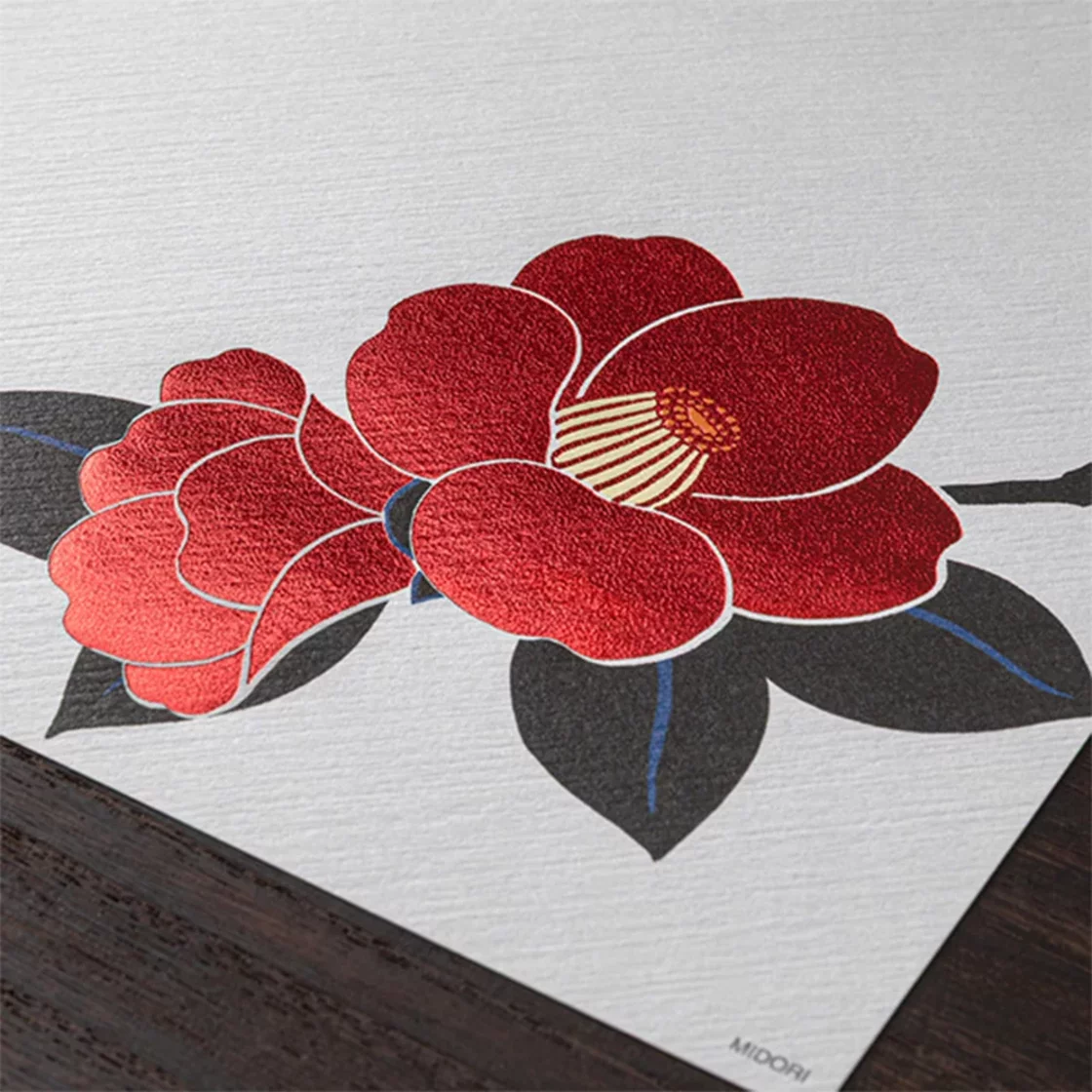 76.1 Red Camelia Letter Paper * Midori