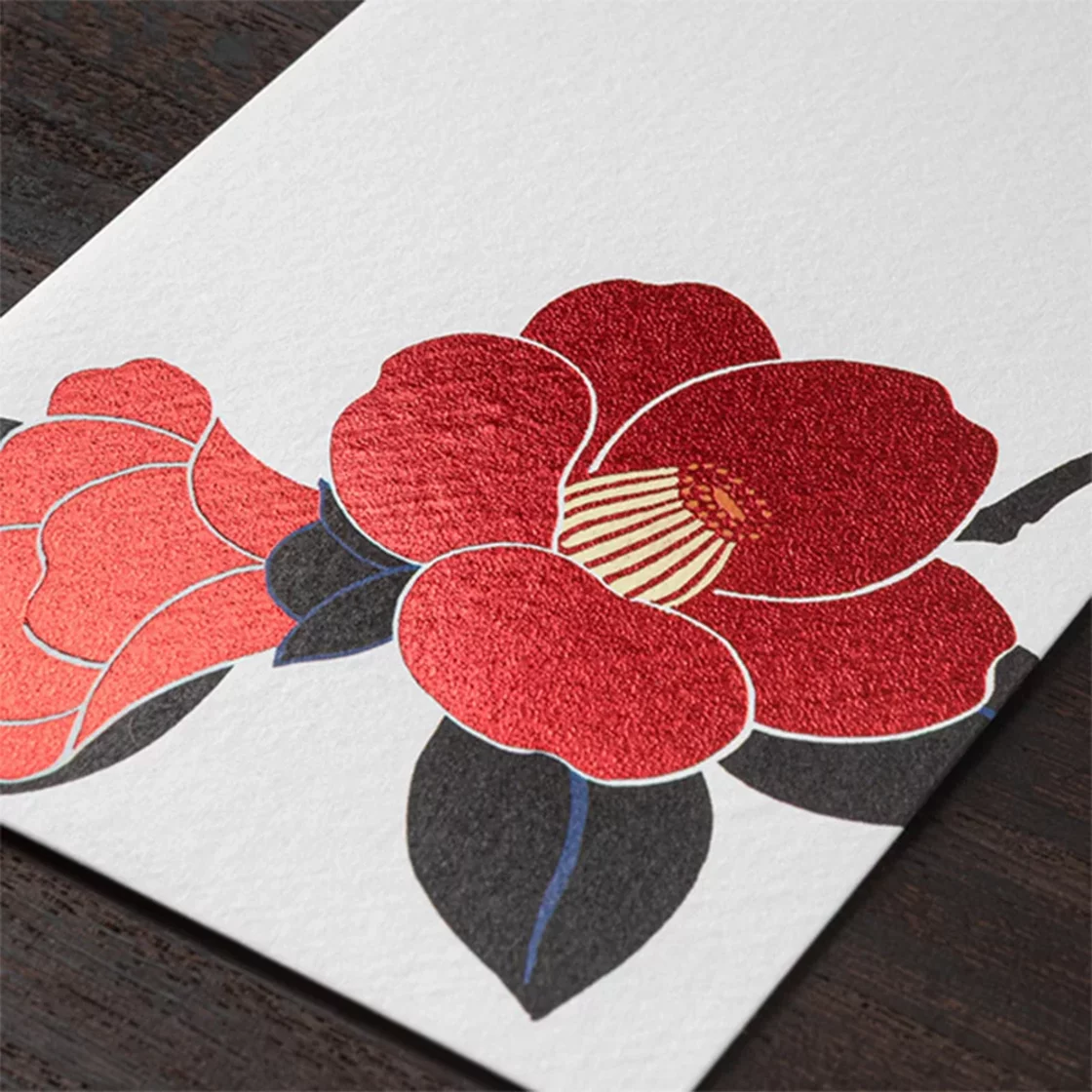 76.2 Red Camelia Envelopes * Midori