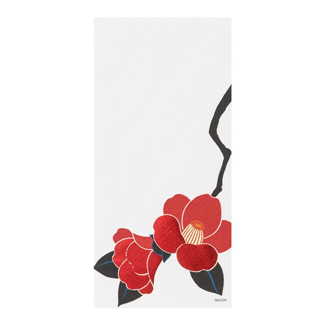 76.3 Red Camelia Message Pad * Midori