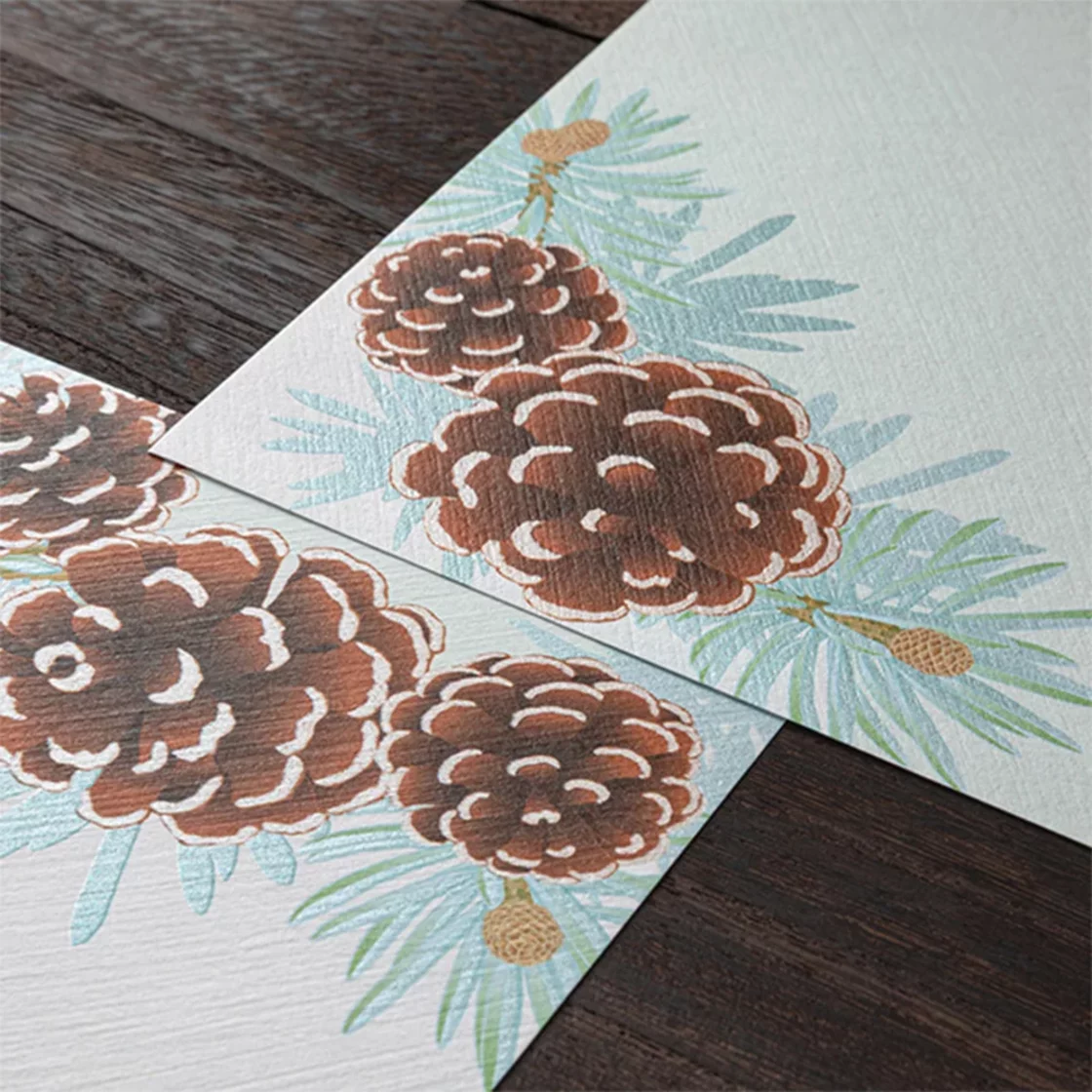 77.1 Pine Cones Letter Paper * Midori