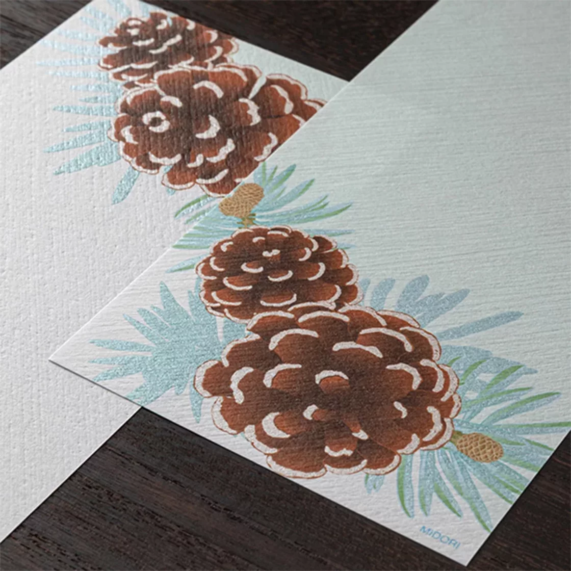 77.3 Pine Cones Message Pad * Midori