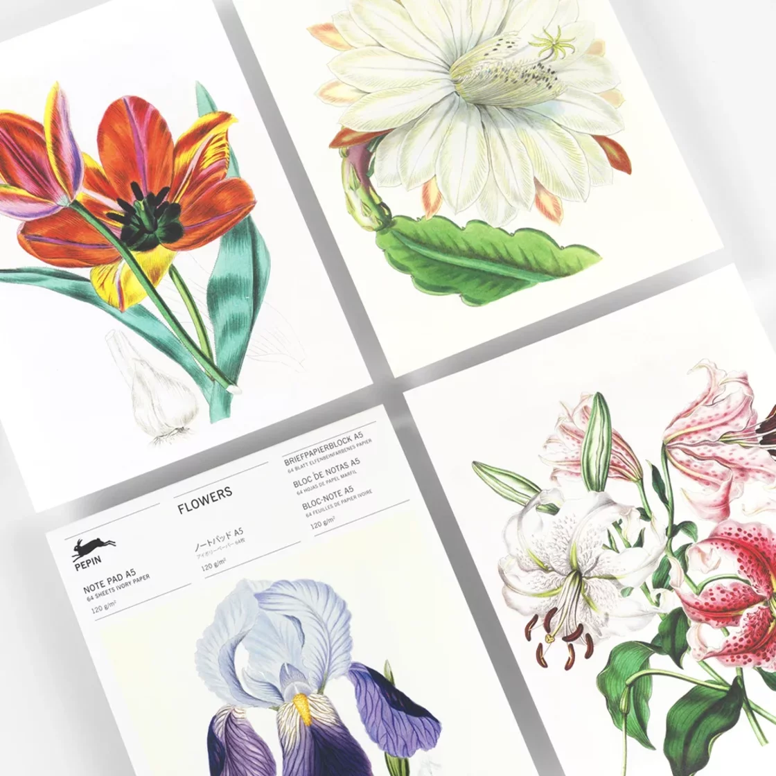 A5NP48 Flowers * A5 Note Pad * Pepin Press