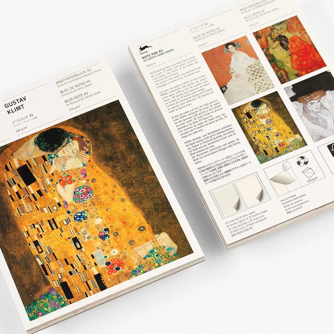 A5NP70 Gustav Klimt * A5 Note Pad * Pepin Press