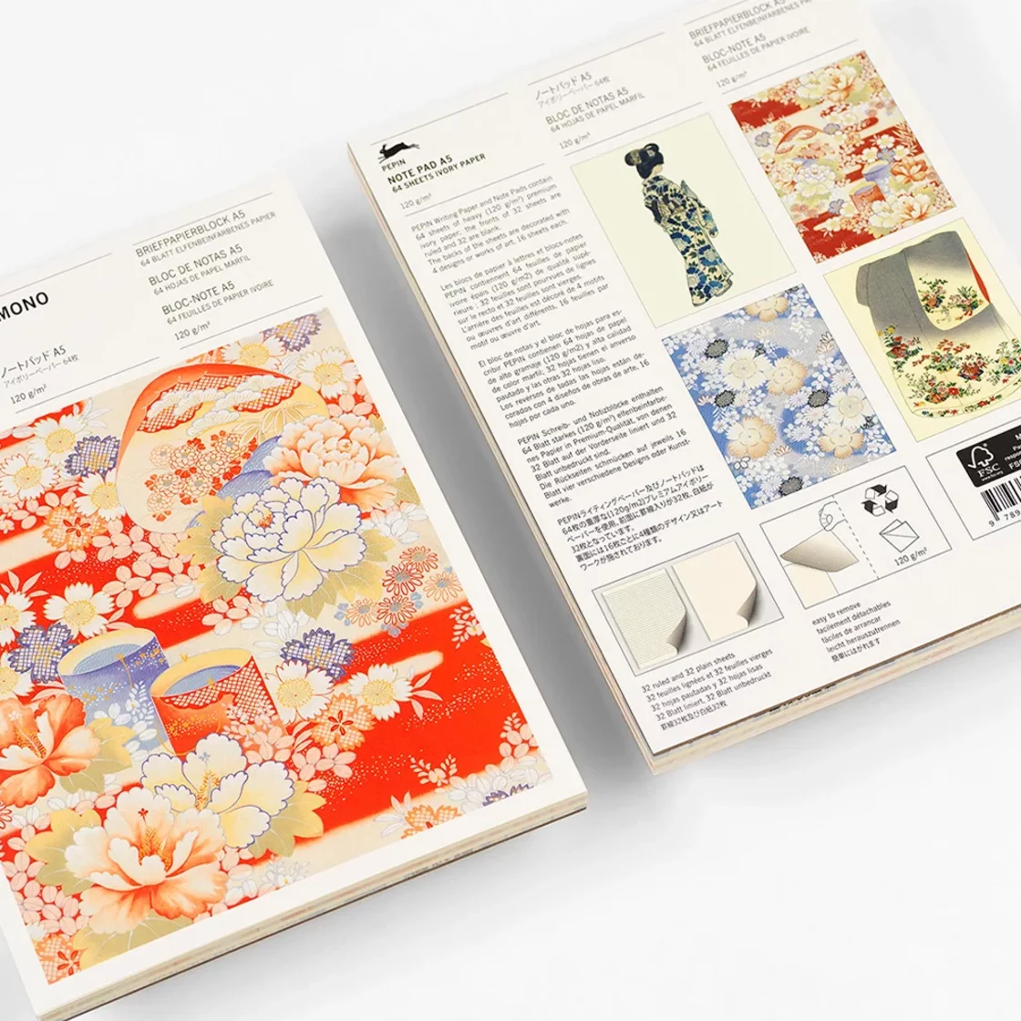 A5NP94 Kimono * A5 Note Pad * Pepin Press