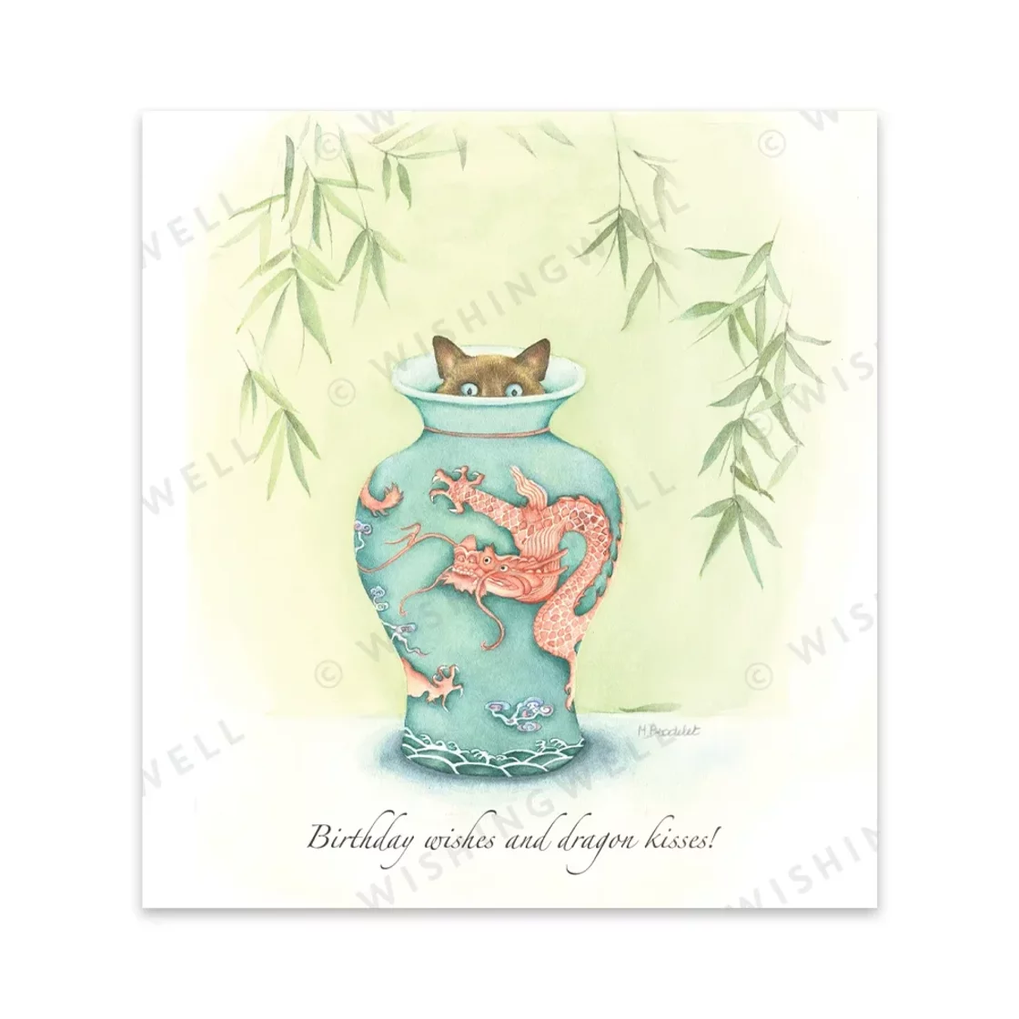 Birthday Wishes And Dragon Kisses! * Wishingwell greeting card