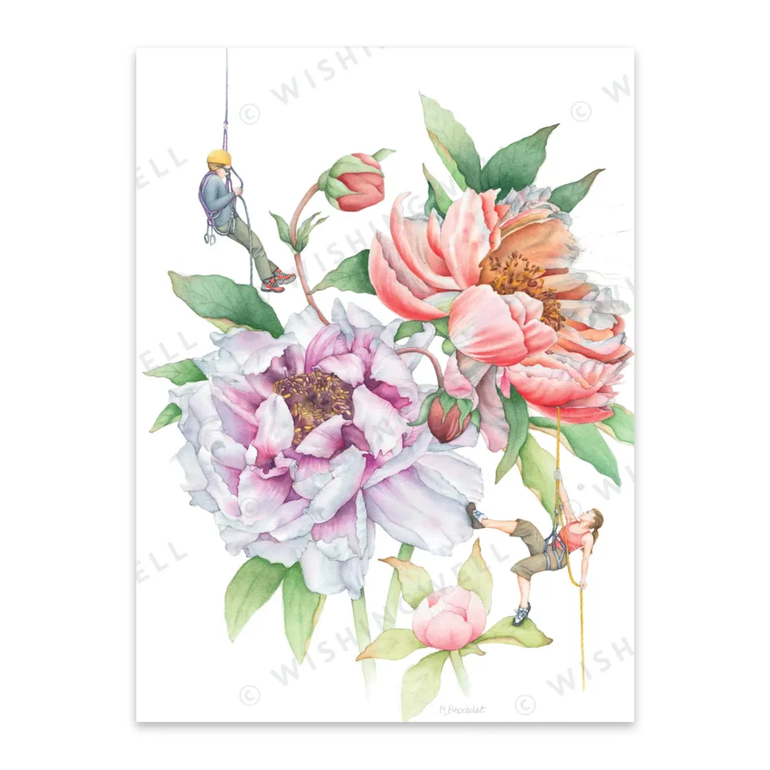 WFL01. Peonies * Wishingwell gift card