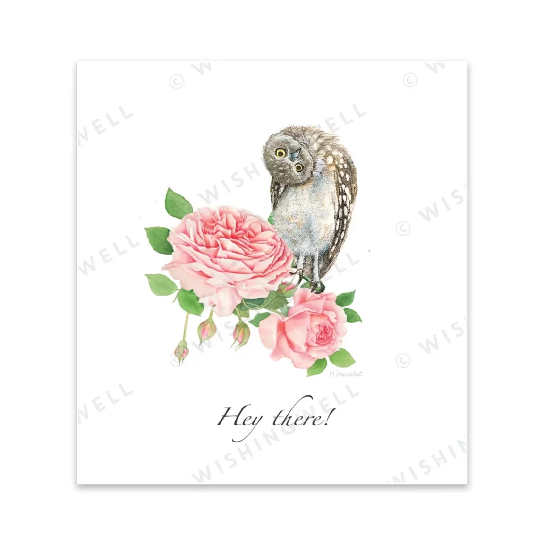 Hey There! Owl * Wishingwell greeting card
